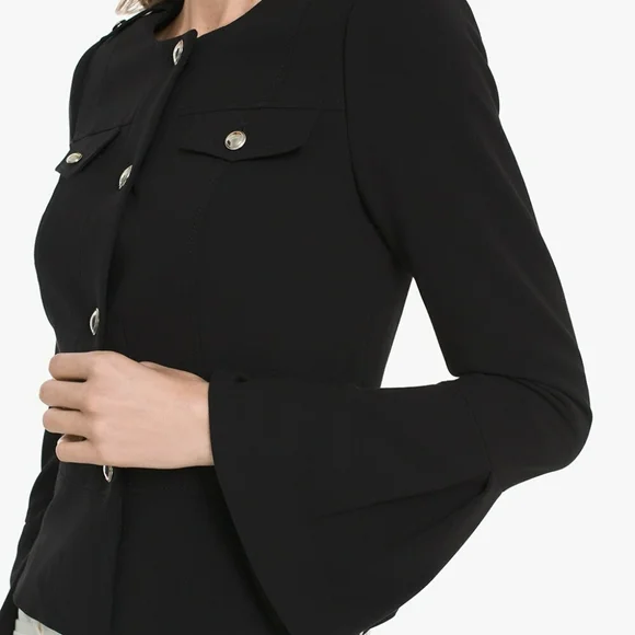 WHBM Bell-Sleeve Peplum Jacket 🖤 (4P) - Picture 1 of 14